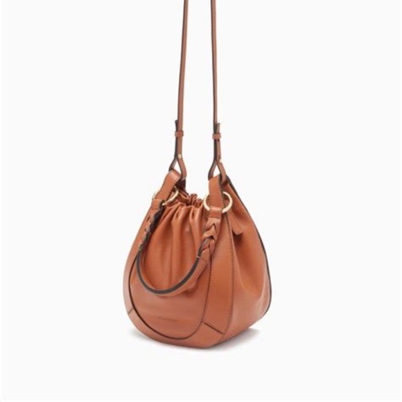 Ulla Johnson Hilma Top-Handle Leather Bucket Bag in Sienna Brown - Picture 5 of 16